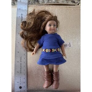 American Girl Saige Mini Doll with Dress & Boots Soft Body 6 Inch 2013. 3160